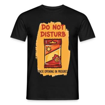 Ne pas interrompre l’ouverture de paquets en cours de trading - T-shirt homme - noir - Devant - AI Model Male 178 light (178cm)