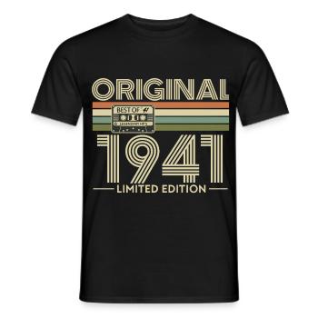 Originale limitierte Ausgabe von 1941 - Männer T-Shirt - Schwarz - Vorne - AI Model Male 178 light (178cm)
