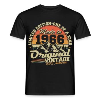 Original 1966 Vintage jahrgang GeburtstagGeschenk - Männer T-Shirt - Schwarz - Vorne - AI Model Male 178 light (178cm)
