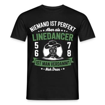 Danse en ligne country western - T-shirt homme - noir - Devant - AI Model Male 178 light (178cm)