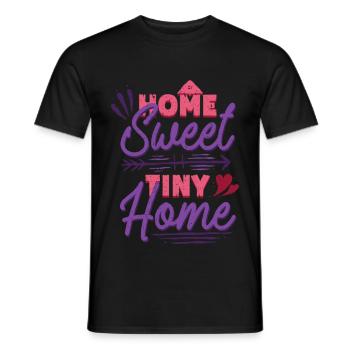 Tiny House Home Sweet Tiny Home - Männer T-Shirt - Schwarz - Vorne - AI Model Male 178 light (178cm)