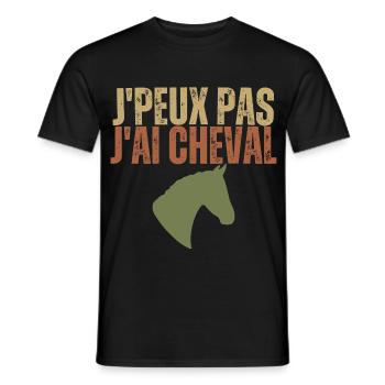 Ich kann nicht, ich habe ein Pferd - Männer T-Shirt - Schwarz - Vorne - AI Model Male 178 light (178cm)