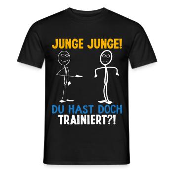 Garçon de fitness GARÇON TU T’ES ENTRAÎNÉ BIZARREMENT, - T-shirt homme - noir - Devant - AI Model Male 178 light (178cm)
