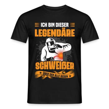 Je suis le soudeur légendaire - T-shirt homme - noir - Devant - AI Model Male 178 light (178cm)