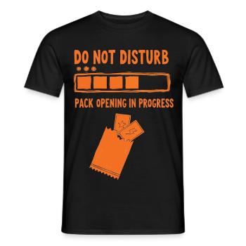 Ne pas interrompre l’ouverture de paquets en cours de trading - T-shirt homme - noir - Devant - AI Model Male 178 light (178cm)