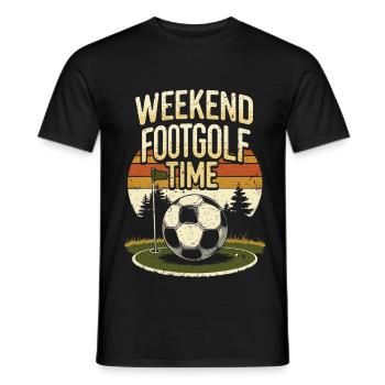 Footgolf Soccer Golf Weekend Footgolf Time - Men's T-Shirt - black - Front - AI Model Male 178 light (178cm)
