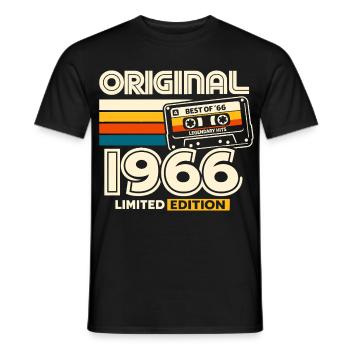 Original 1966 Jahrgang Vintage Geburtstag Retro - Männer T-Shirt - Schwarz - Vorne - AI Model Male 178 light (178cm)