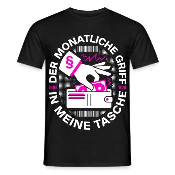Der Monatliche Griff In Meine Tasche - Männer T-Shirt - Schwarz - Vorne - AI Model Male 178 light (178cm)