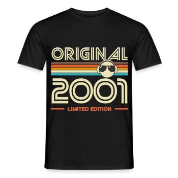 Original 2001 Edition Retro - T-shirt homme - noir - Devant - AI Model Male 178 light (178cm)