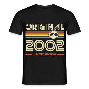 Originale limitierte Edition von 2002 - Männer T-Shirt - Schwarz - Vorne - AI Model Male 178 light (178cm)