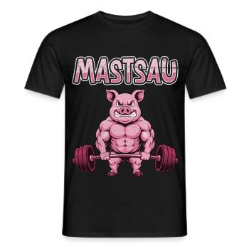 Gewichtheber MASTSAU Muskelaufbau Lustiges - Männer T-Shirt - Schwarz - Vorne - AI Model Male 178 light (178cm)