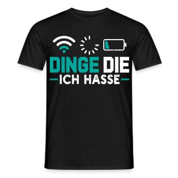 Nerd Computer DINGE DIE ICH HASSE LUSTIG - Männer T-Shirt - Schwarz - Vorne - AI Model Male 178 light (178cm)