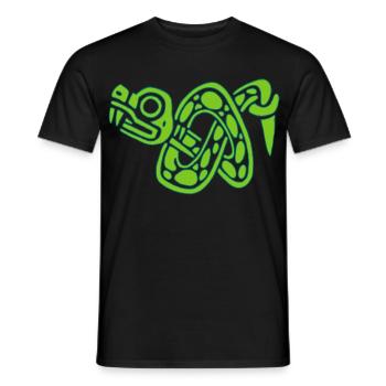 Noeud de serpent vert - T-shirt homme - noir - Devant - AI Model Male 178 light (178cm)