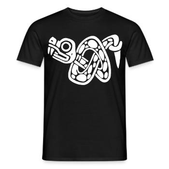 Noeud de serpent blanc - T-shirt homme - noir - Devant - AI Model Male 178 light (178cm)