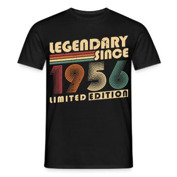 Legendary Since 1956 Vintage Vintage Birthday - Men's T-Shirt - black - Front - AI Model Male 178 light (178cm)