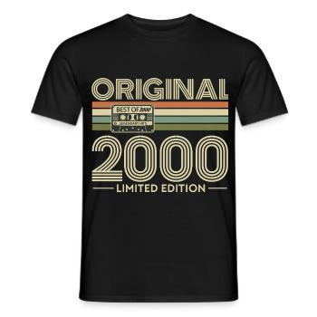 Original 2000 Limited Edition - Men's T-Shirt - black - Front - AI Model Male 178 light (178cm)