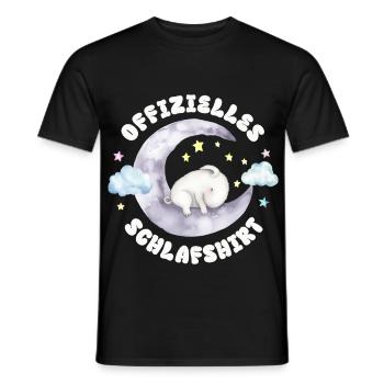 Chemise officielle de nuit Bunny - T-shirt homme - noir - Devant - AI Model Male 178 light (178cm)