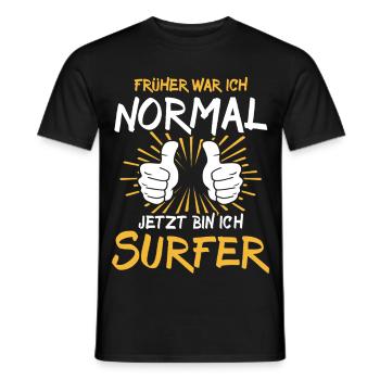 Surfer Spruch - Männer T-Shirt - Schwarz - Vorne - AI Model Male 178 light (178cm)