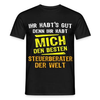 Cadeau de conseiller fiscal - T-shirt homme - noir - Devant - AI Model Male 178 light (178cm)