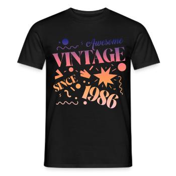 Millésime 1986 - T-shirt homme - noir - Devant - AI Model Male 178 light (178cm)
