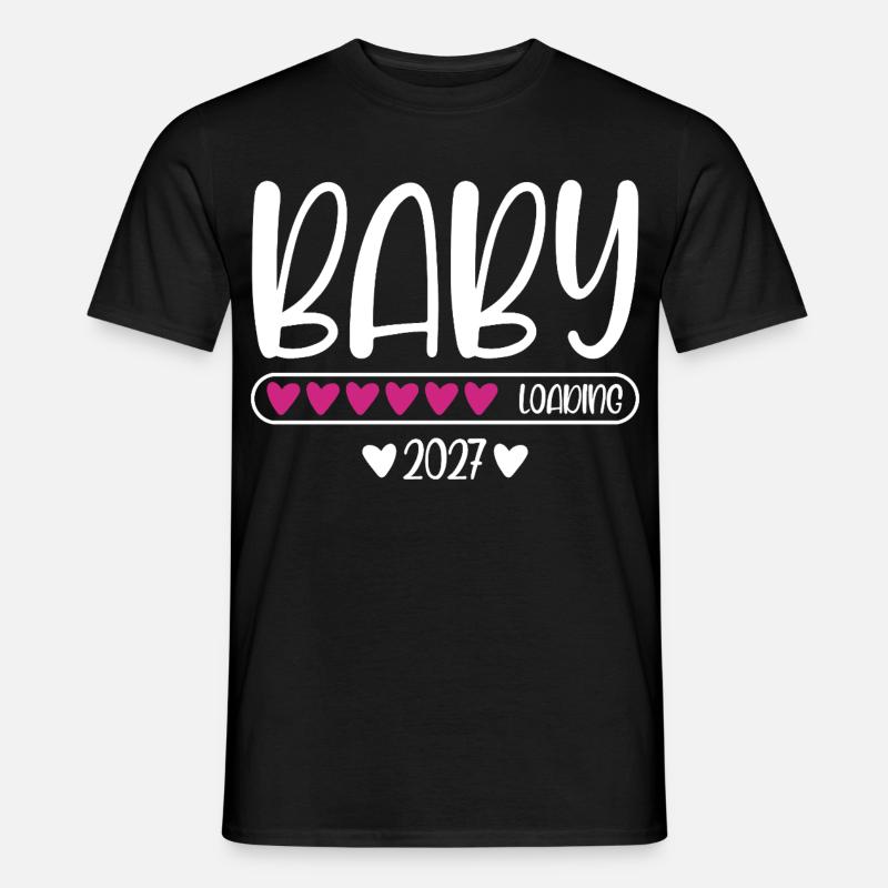 Baby 2027 loading Herzchen Ladebalken - Männer T-Shirt - Schwarz