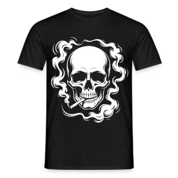 Conception du crâne fumant - T-shirt homme - noir - Devant - AI Model Male 178 light (178cm)