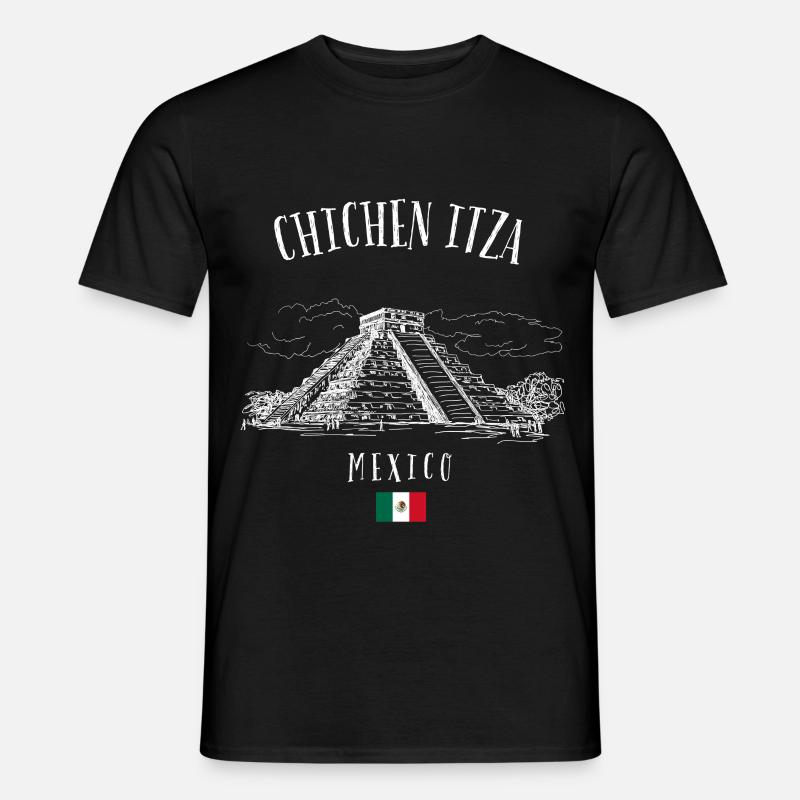 Chichen Itza Pyramide Mexiko - Männer T-Shirt - Schwarz