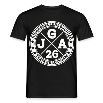 Enterrement de vie de garçon de l’équipe du marié 2026 - T-shirt homme - noir - Devant - AI Model Male 178 light (178cm)