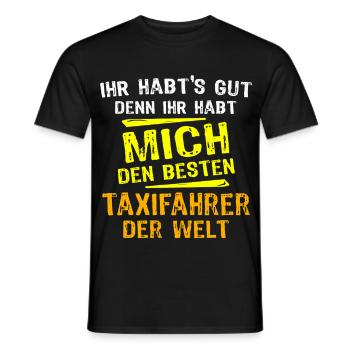 Cadeau chauffeur de taxi - T-shirt homme - noir - Devant - AI Model Male 178 light (178cm)