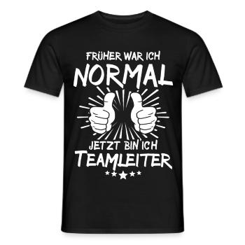 Team leader - Men's T-Shirt - black - Front - AI Model Male 178 light (178cm)