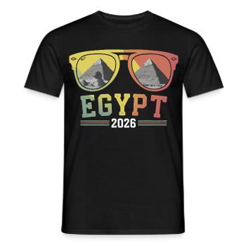 Ägypten Urlaub 2026 Pyramiden - Männer T-Shirt - Schwarz - Vorne - AI Model Male 178 light (178cm)
