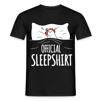 Chemise de nuit poule - T-shirt homme - noir - Devant - AI Model Male 178 light (178cm)