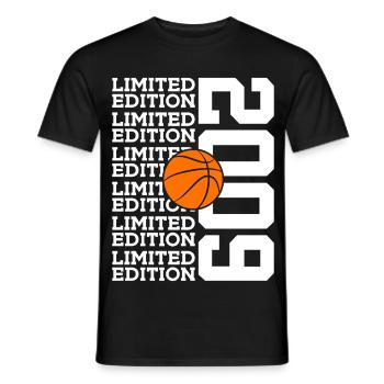 LIMITED EDITION 2009 BASKETBALL 17TH BIRTHDAY - Men's T-Shirt - black - Front - AI Model Male 178 light (178cm)