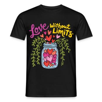 Love Without Limit T-Shirt - Men's T-Shirt - black - Front - AI Model Male 178 light (178cm)