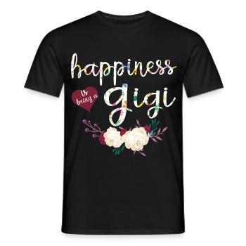 Gigi-Blumenhemd Süßes Oma-Muttertagsgeschenk - Männer T-Shirt - Schwarz - Vorne - AI Model Male 178 light (178cm)