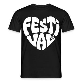 Festival 26 - Heart Shape - Heart Shape - Festival 2026 - Men's T-Shirt - black - Front - AI Model Male 178 light (178cm)