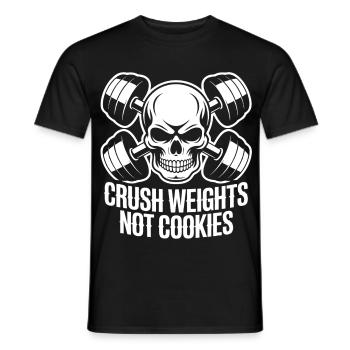 Crush Weights Gym No Sugar - Men's T-Shirt - black - Front - AI Model Male 178 light (178cm)