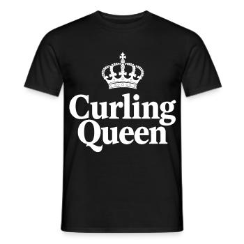 Curling Queen - Die Königin auf dem Eis - Männer T-Shirt - Schwarz - Vorne - AI Model Male 178 light (178cm)