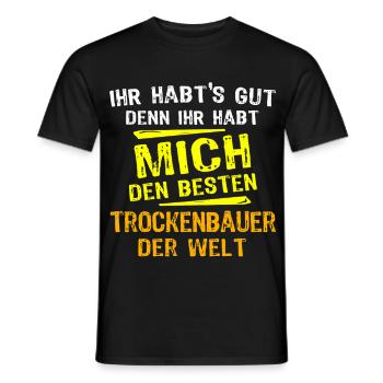 Drywall Builder Gift - Men's T-Shirt - black - Front - AI Model Male 178 light (178cm)
