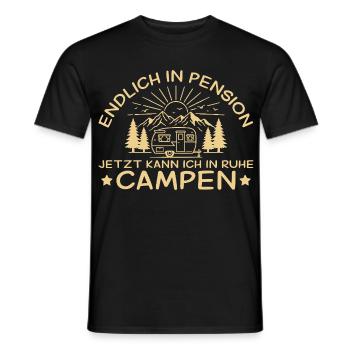 Guesthouse Caravan Camping Retirement - Men's T-Shirt - black - Front - AI Model Male 178 light (178cm)
