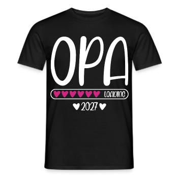 Opa 2027 loading mit Herzchen Ladebalken - Männer T-Shirt - Schwarz - Vorne - AI Model Male 178 light (178cm)