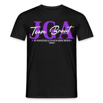 Team Braut Junggesellinnenabschied 2026 JGA Damen - Männer T-Shirt - Schwarz - Vorne - AI Model Male 178 light (178cm)