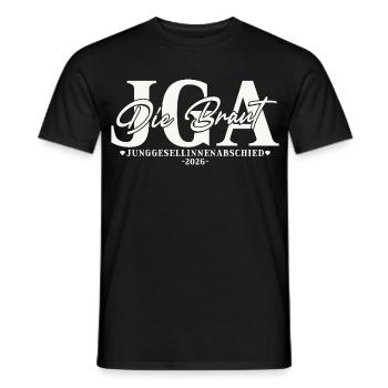 Braut 2026 - Junggesellinnenabschied JGA Damen - Männer T-Shirt - Schwarz - Vorne - AI Model Male 178 light (178cm)
