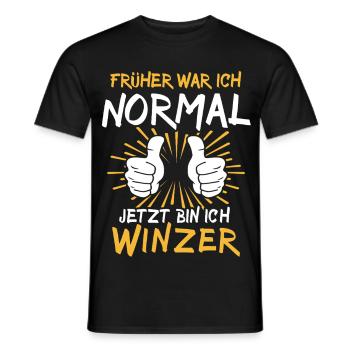 Winzer Spruch - Men's T-Shirt - black - Front - AI Model Male 178 light (178cm)