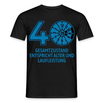 HU March 2026 - 40 Years - Birthday Gift - Men's T-Shirt - black - Front - AI Model Male 178 light (178cm)