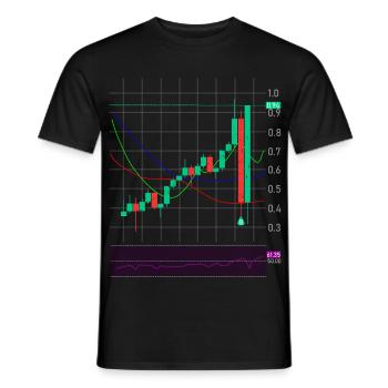 Échange d’actions crypto - T-shirt homme - noir - Devant - AI Model Male 178 light (178cm)