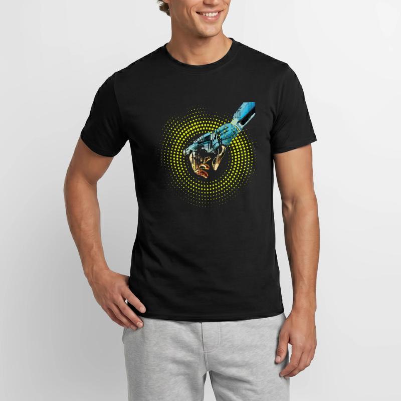 computer hand robot AI digital cyborg code pc Men's T-Shirt