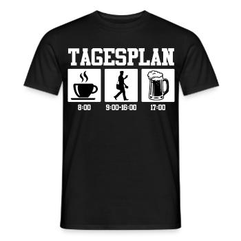 Postman DAILY SCHEDULE Parcel Deliverer Funny - Men's T-Shirt - black - Front - AI Model Male 178 light (178cm)