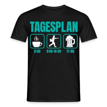 Postman DAILY SCHEDULE Delivering Packages Funny - Men's T-Shirt - black - Front - AI Model Male 178 light (178cm)