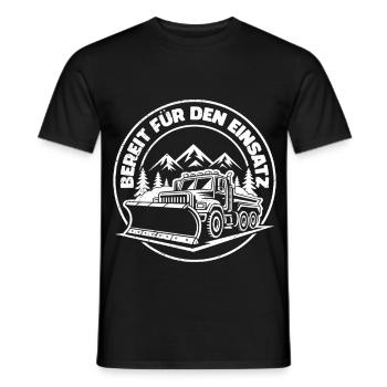 Winterdienst BEREIT FÜR DEN EINSATZ Lustiges - Männer T-Shirt - Schwarz - Vorne - AI Model Male 178 light (178cm)